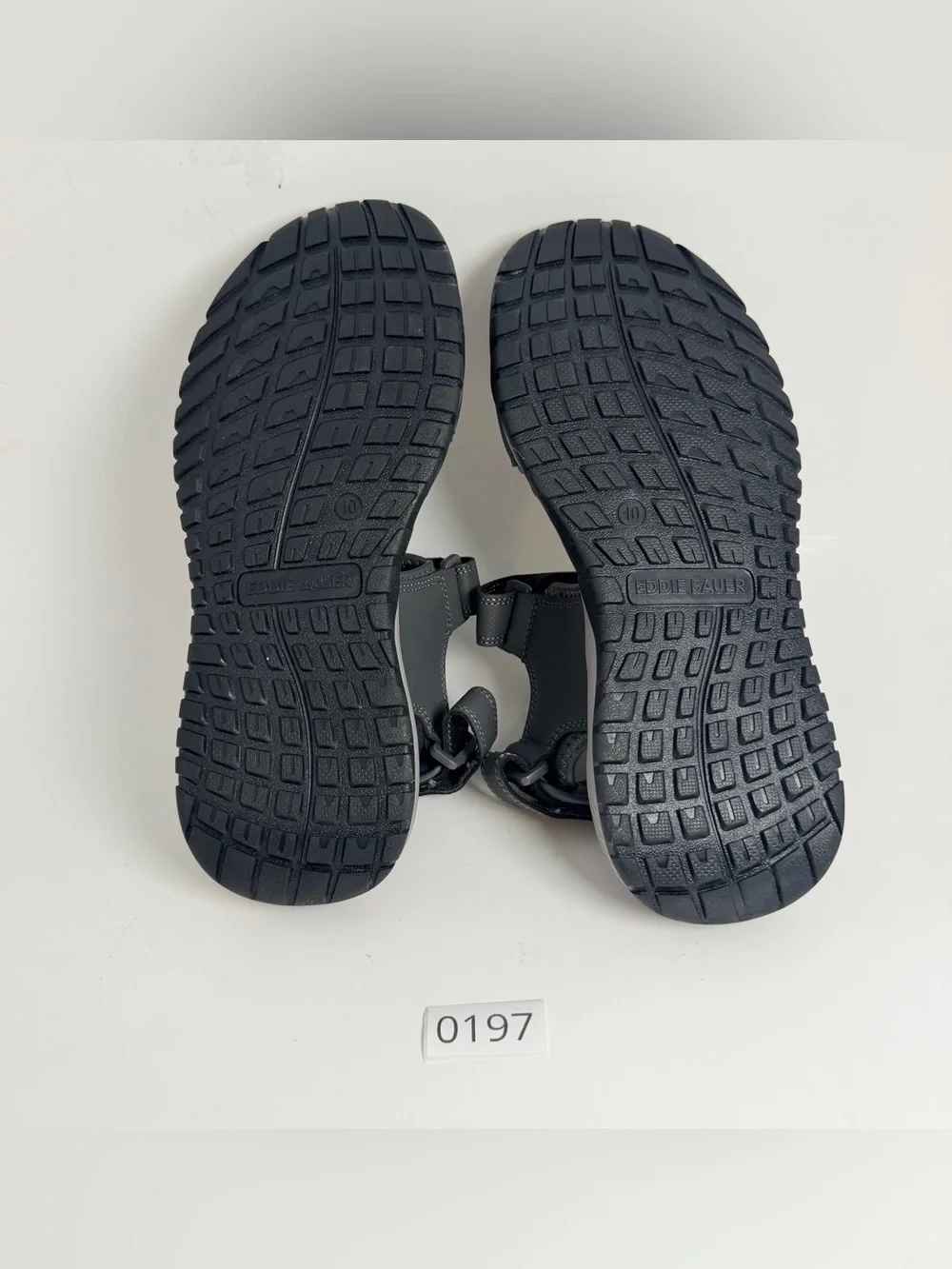 Eddie Bauer Gray Black Kids Adjustable Strap Sandals